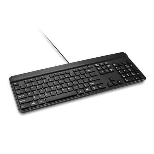 Kensington KB201 Simple Solutions Wired Keyboard, Black, TAA Compliant (K75453TAA) - size: Wired Keyboard
