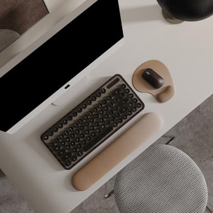 Office Mousepad with Gel Wrist Support - Ergonomic Gaming Desktop Mouse Pad Wrist Rest - Design Gamepad Mat Rubber Base for Laptop Computer -Silicone Non-Slip Special-Textured Surface (04Brown) - color: 04Brown