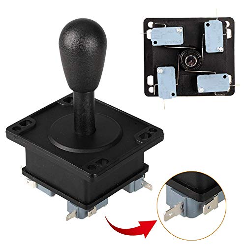 EG STARTS Classic Arcade DIY Parts Happ Style 2Pin Sticker + 1 Player Start Buttons + 8X Happ Type Standard Push Button with Micro Switch for Arcade Joystick Kits Mame KOF Fighting Stick Games Red