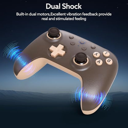 8Bitdo Ultimate 2C Wireless Controller (Brownie) - 1000Hz Polling | For Windows PC & Android, Hall Effect Joysticks & Triggers, Remappable L4/R4 Bumpers, Special Edition Colors - color: Special Edition-Brownie