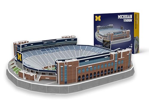 Pro-Lion 3D Jigsaw Puzzle of Michigan Wolverines Stadium -106 Pieces | Home of Michigan Wolverines | NCAA Football Gifts for Age 7+ - style: Michigan Wolverines