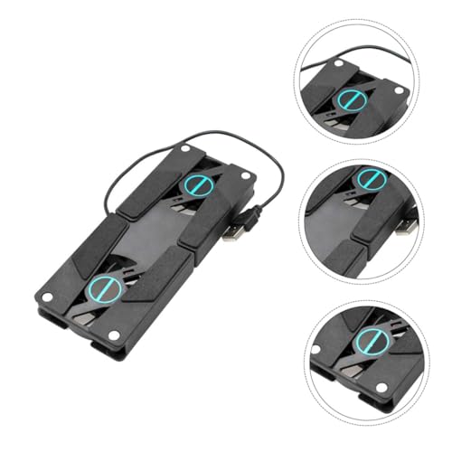 2PCS Laptop Cooler Pad with Dual Fans USB Powered Quiet Cooling Stand Anti-Slip Mat Compatible with All Laptop for Gaming and Work