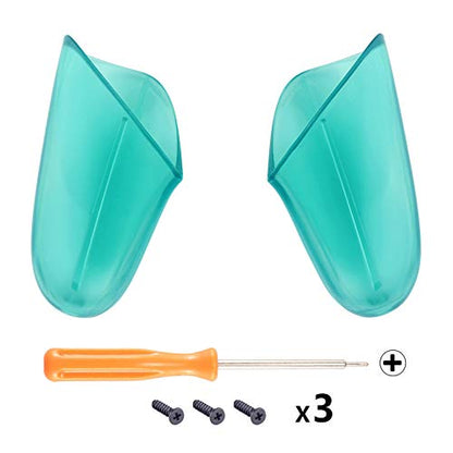 eXtremeRate Emerald Green Replacement Handle Grips for Nintendo Switch Pro Controller, DIY Hand Grip Shell for Nintendo Switch Pro - Controller NOT Included - color: Clear Emerald Green