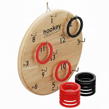Ring Toss Game | Sturdy Wooden Board Set for Kids Outdoor Games | Camping Activities - Adults & Kids Picnic - size: 12"
