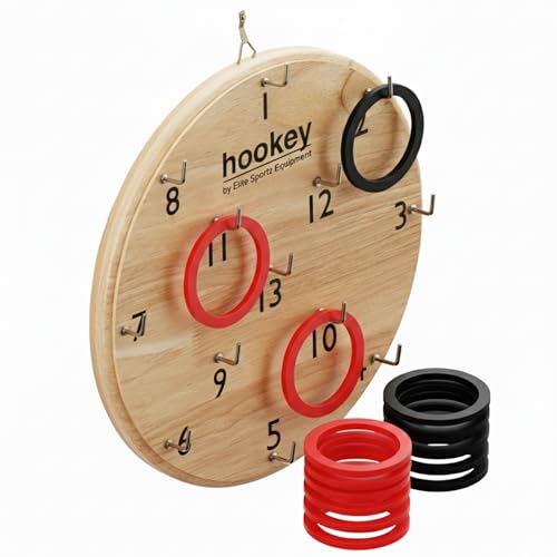 Ring Toss Game | Sturdy Wooden Board Set for Kids Outdoor Games | Camping Activities - Adults & Kids Picnic - size: 20"