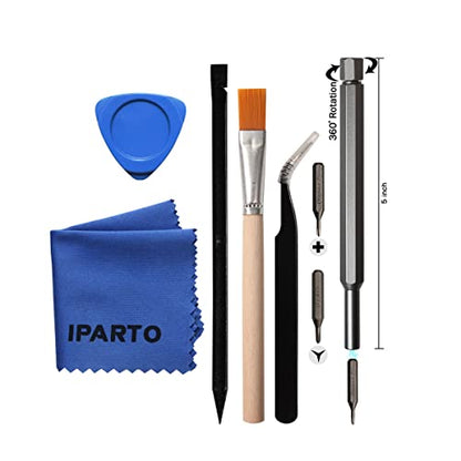iParto 4 Pack Joystick Analog Thumb Stick for Nintendo Switch Joy Con Controller Joycon Repair Kit with Flex Cable Screws Springs Thumbstick Grips Repair Tools
