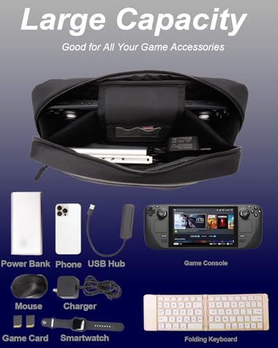 Carrying Case Travel Bag for Nintendo Switch 2 2025/Switch 1/Steam Deck/OLED/PlayStation Portal, Protective Crossbody Bag for Lenovo Legion Go/ASUS ROG Ally/X Console & Accessories Storage