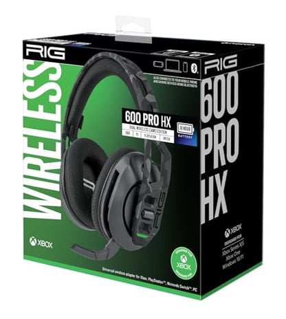 RIG 600 PRO HX Dual Wireless Universal Gaming Headset | Wireless 2.4GHz / Bluetooth for Xbox Series X|S, Xbox One, PS4, PS5, Nintendo Switch, PC, Android, iPhone – Urban Camo