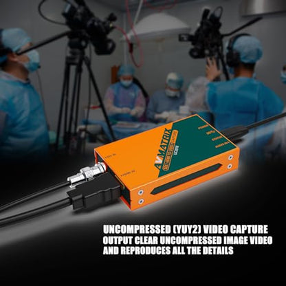SDI/HDMI to USB3.0 Video External Capture Card for Streaming, Uncompressed (YUY2) 1080P60 Play and Pluy for Church Live Streaming Tele-Conference Tele-Education (UC2018-K)