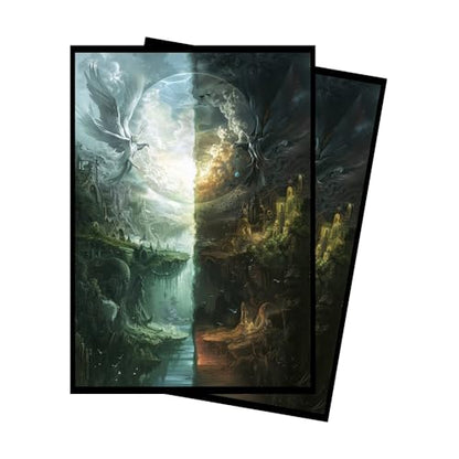 Black White - MTG Card Sleeves, 104ct, Standard Size, Smooth | Perfect for Double Sleeving, Smudge Resistant Matte Back, Standard 66x92mm - Compatible with Magic The Gathering & TCG Cards - color: Black White