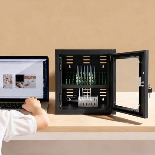 Rechargeable Mobile Phone Charging Cabinet,12 Slots Cell Phones Charging Station Portable Cellphone Charging Cart with Combination Lock, for Students and Employees, Tourists (12Slots) - size: 12Slots