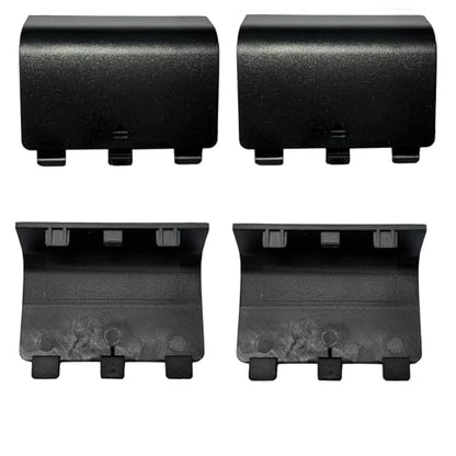NHuaXiong 4 Pack Battery Back Cover for Xbox Series X/S Controller, Replacement Battery Back Shell Covers for Xbox Series S, Series X Controller[NOT for Xbox One,One X/S] (Black) - color: Black