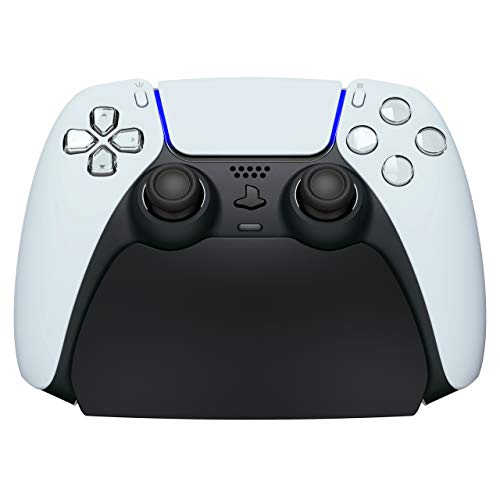 PlayVital 2 Pack Controller Display Stand for ps5, Gamepad Stand Desk Holder for ps5 Controller Accessories with Rubber Pads, Solid Black - color: Solid Black 2 set