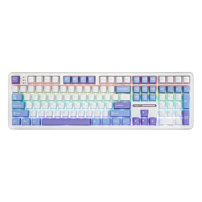 EPOMAKER Aula F108 Wireless Gaming Keyboard, Full Size Mechanical Keyboard with 4000mAh Battery, 108 Hot-Swappable and Programmable Keys, RGB Backlight, for Mac/PC/Android (White&Blue) - color: White&Blue