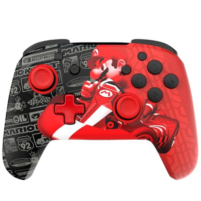 PDP Rematch Glow Wireless Controller Grand Prix Mario Nintendo Switch 2 | Nintendo Switch Lite, OLED, Motion Controls, Rechargeable 40-Hr Battery, 2 Mappable Back Buttons, Grand Prix Mario Glow - color: Grand Prix Mario