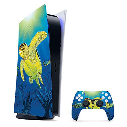 MightySkins Gaming Skin for PS5 / PlayStation 5 Digital Edition Bundle - Turtle Dreams | Protective Viny wrap | Easy to Apply and Change Styles | Made in The USA - color: Turtle Dreams, size: PS5 Digital Edition Bundle