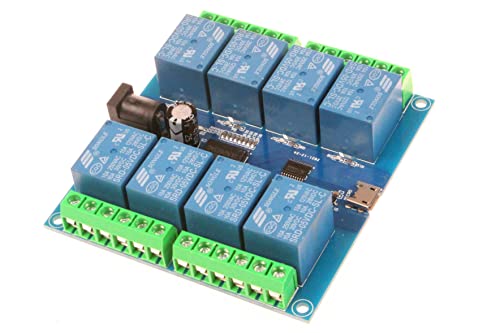 HID Drive-Free USB Computer Control Switch Relay Module USB Smart Switch Control Plug and Play (8-Channel Micro-USB) - size: 8-Channel Micro-USB