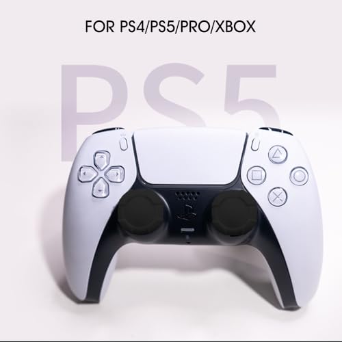 PERFECTSIGHT Thumb Grip Caps for PS5 PS4 Xbox Series X/S Xbox One Switch PRO Controller Steam Deck 6 PCS Soft Rubber 3D Thumbsticks Button Joystick Cover Set, Black 6 - color: Black 6 PCS