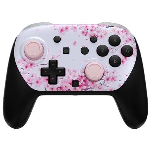 eXtremeRate DIY Replacement Faceplate Shell for Nintendo Switch 2 Pro Controller, Custom Front Housing Case, Thumbsticks and Screwdriver Tools for Switch 2 Pro Controller - Cherry Blossom Whisper - color: Cherry Blossom Whisper