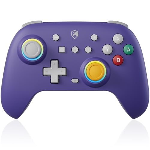ECHTPower Switch Controller, Hall Joystick Controller for Switch 2 Retro Design, 2025 Wireless Switch Pro Controller with RGB/Turbo/Marko/Vibration, Wireless Gamepad for Switch 2/OLED/PC/Adroid/iOS