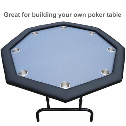 Speed Cloth Poker Table Fabric - 108X60 Inch Section of Casino Card Game Table Felt Top Cover Accessories - Gray - color: Grey