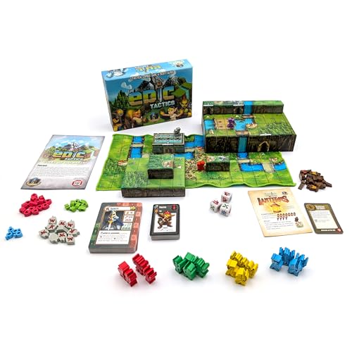 Tiny Epic Tactics Deluxe – Strategic Battle Royal Combat Board Game, 1-4 Players, Ages 14+, Modular 3D Terrain & Exclusive Content