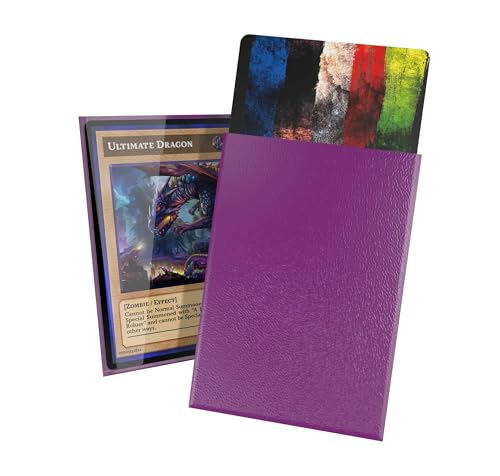 Ultimate Guard Cortex Outer Card Sleeves, 60 Japanese Size TCG Sleeves, 62 x 89mm, Purple Back, Glossy Finish, No PVC & Acid-Free, High Clarity - color: Purple, size: Japanese Glossy