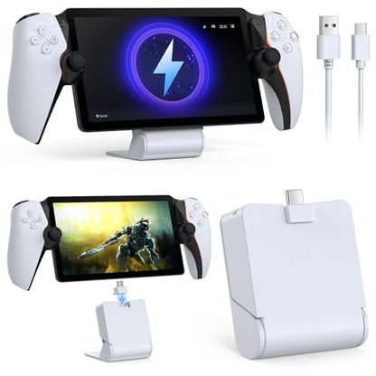 Magnetic Portable Charging Stand for PlayStation Portal, Case-Friendly Charging Dock Station for PS Portal with USB-C Cable, Folding Charger for PS5 Portal Handheld PS Remote Player Accessories