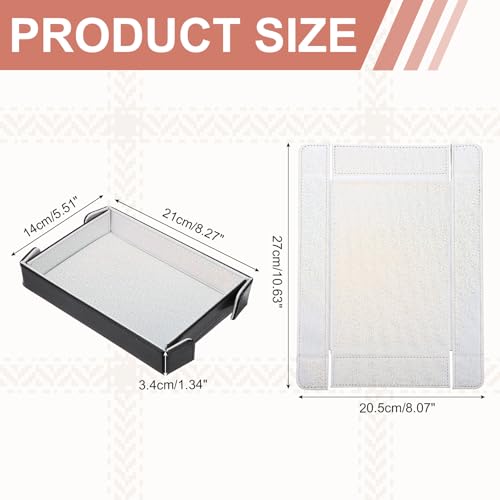 Dice Tray PU Leather Mat Magnetic Folding Dice Rolling Tray Holder Laser Gradient Rectangle Storage Box Perfect for DND Table Games & Entryway & Nightstand Organizer (Silver) - color: Silver