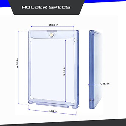 35pt Magnetic Card Holders, 10 Pack, Clear, Plastic, UV Resistant, Fits Card Protectors - size: 35pt Magnetic Card Holders (10pc)