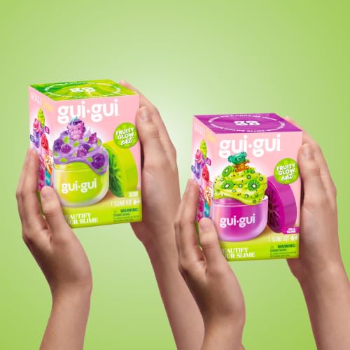 GUI GUI Fruity Glow Bundle Pack Slime Kit, Clear & Jelli Scented Slimes | DIY slime kit, slime play with clear pulls, jelli pops, plus a collectible figurine, birthday gifts for girls 6+ - style: Clear & Jelli