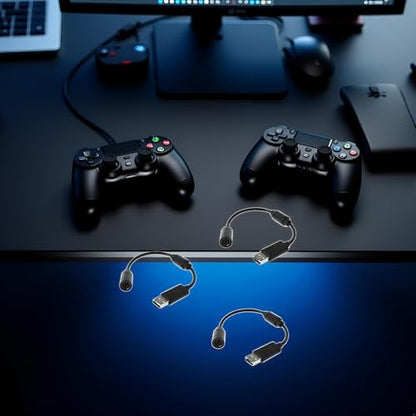 3Pcs Black for USB Breakaway PC Cable Cord Adapter Converter for Xbox 360 Controller Xbox 360 Cables