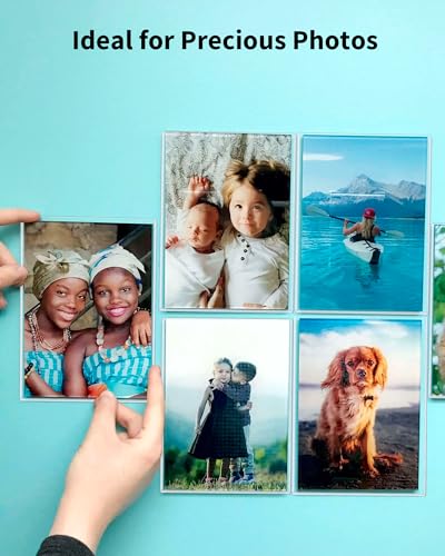 4x6 Toploaders 25 Pack, 39 PT Hard Plastic Photo Sleeves | 12 Mil Rigid PVC Sheet Protectors for 4x6 Photos Cards, Kpop Cards, Postcards, Prints, Recipe & Trading Cards, Blue Tint