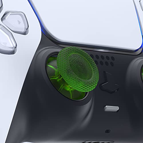 eXtremeRate Clear Green Replacement Thumbsticks for PS5 Controller, Custom Analog Stick Joystick for PS4 Controller Universal - color: Clear Green