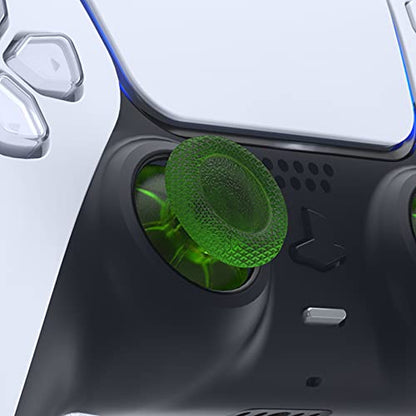eXtremeRate Clear Green Replacement Thumbsticks for PS5 Controller, Custom Analog Stick Joystick for PS4 Controller Universal - color: Clear Green
