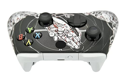 Hand Airbrushed Fade Custom Controller Compatible with Xbox Series X/S & Xbox One (Series X/S Bloody Forgiveness/White) - color: Series X/S Bloody Forgiveness/White