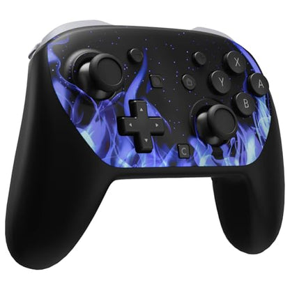 eXtremeRate DIY Replacement Faceplate Shell for Nintendo Switch 2 Pro Controller, Custom Front Housing Case, Thumbsticks and Screwdriver Tools for Switch 2 Pro Controller - Blue Flame - color: Blue Flame