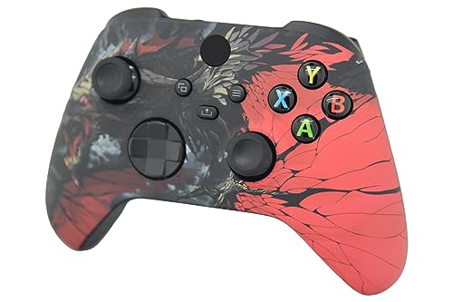ProControllers LLC Hand Airbrushed Fade Custom Controller Compatible with Xbox Series X/S & Xbox One (Series X/S Black Dragon) - color: Series X/S Black Dragon