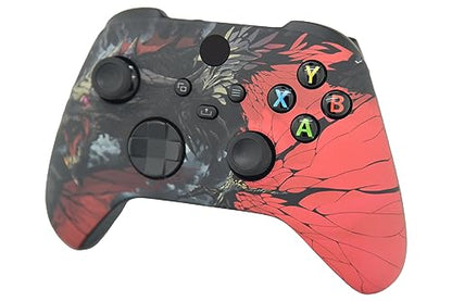 ProControllers LLC Hand Airbrushed Fade Custom Controller Compatible with Xbox Series X/S & Xbox One (Series X/S Black Dragon) - color: Series X/S Black Dragon