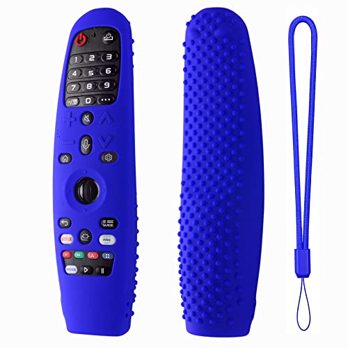 Hi Color Silicone Cover for LG AN-MR600/AN-MR650 / AN-MR18BA / AN-MR19BA/AN-MR20GA TV Remote Control Protective Sleeve for LG Magic TV Remote Cover Case(Blue) - color: blue