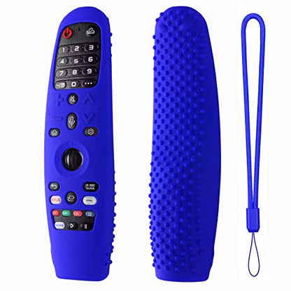 Hi Color Silicone Cover for LG AN-MR600/AN-MR650 / AN-MR18BA / AN-MR19BA/AN-MR20GA TV Remote Control Protective Sleeve for LG Magic TV Remote Cover Case(Blue) - color: blue