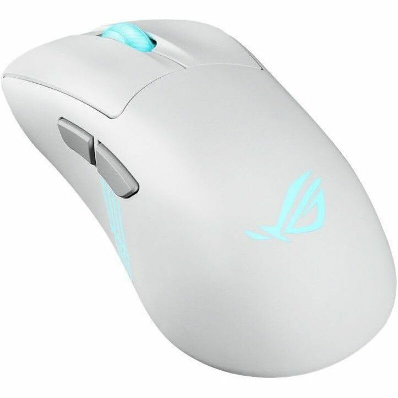 ASUS ROG Keris II Origin Wireless Gaming Mouse – Right-Handed Ergonomic, 65g, Tri-Mode Connectivity, 42K DPI, up to 127Hr Battery, Web-Based Configuration, PC/Mac Support - color: White, style: Keris II Origin