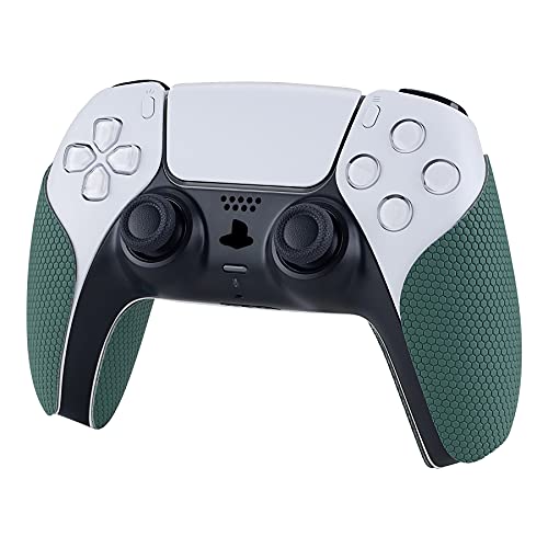 eXtremeRate PlayVital Pine Green Anti-Skid Sweat-Absorbent Controller Grip for ps5 Controller, Professional Textured Soft Rubber Pads Handle Grips for ps5 - color: Pine Green