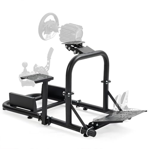 Marada Racing Simulator Cockpit Fit for Logitech G27 G29 G920 G923, for Fanatec, for Thrustmaster T300RS T500R, Upright Stable Sim Racing Cockpit, without Wheel Pedal Shifter Seat