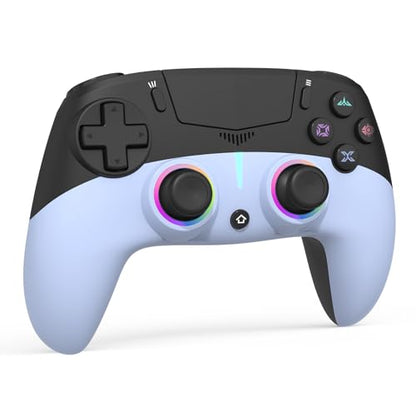 MWCG Wireless Controller for PS5, Compatible with PS5 Pro/Slim/PC, Dual Vibration, Modded Function,8 Light Modes, 3.5mm Audio Jack, 6-Axis Motion Contro Gamepad with Speaker