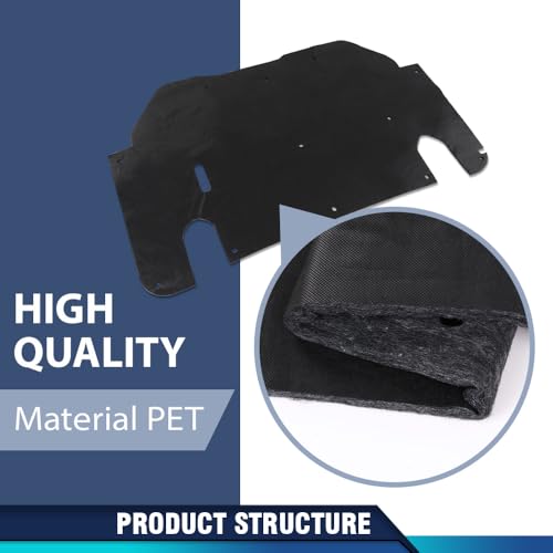 PIT66 Hood Insulation Pad 1/2" with Clips Compatible with Ford Ranger 1993-1997 - style: 1993-1997 Ford Ranger