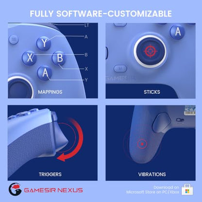 GameSir G7 SE Wired Controller for Xbox Series X|S, Xbox One & Windows 10/11, Plug and Play Gaming Gamepad with Hall Effect Joysticks/Hall Trigger, 3.5mm Audio Jack (Blue) - color: Blue
