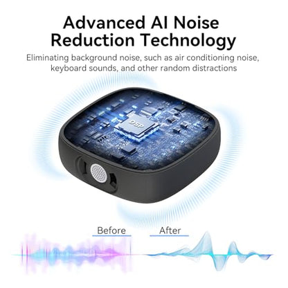 USB Microphone No Speaker with Magnetic & Flat Mount, for PC/Mac | Noise Canceling, Mute Button & LED Indicator, Plug & Play, for Zoom/Teams/Gaming/Class