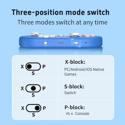 ShanWan Wireless Bluetooth Controller is Compatible With the Switch/Switch 2, Steam Deck, PC, Android, iPhone, iPad, and macOS. It Features Customizable Buttons and Macros, Motion Controls, linear Motor Vibration, Joysticks, Triggers, and a D-pad