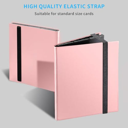 Card Binder, 360 Pockets Upgraded Trading Card Binders, Cards Collection Binder 9 Pocket, Side Loading Yugioh Binder Book Holder for MTG, TCG, Sport, Football, Baseball Collector Cards - Pink - color: Pink